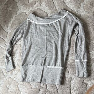 Stateside Heather Gray Off-Shoulder Top